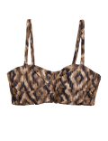 Printed Padded Bandeau Bikini Top