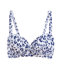 Animal Print Padded Plunge Bikini Top