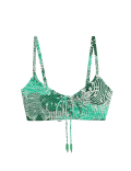 Printed Tie Front Bikini Top