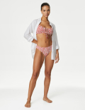Printed High Leg Bikini Bottom