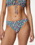 Printed High Leg Bikini Bottom