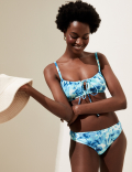 Tie Dye High Leg Bikini Bottoms