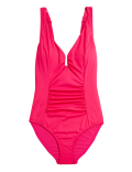 Tummy Control Padded Ruched Plunge Swimsuit