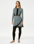 Printed High Neck Swim Tunic