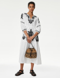 Pure Cotton Midaxi Tiered Beach Dress