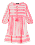 Cotton Rich Jacquard Mini Smock Beach Dress