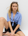 Oversized Shirt with Linen