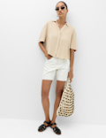 Oversized Shirt with Linen