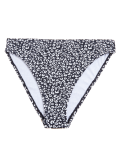 Printed Ribbed High Waisted Bikini Bottoms