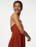 Pure Cotton Embroidered Midaxi Beach Dress