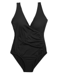 Tummy Control Wrap Plunge Swimsuit