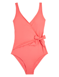 Tummy Control Wrap Plunge Swimsuit
