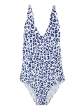 Printed V-Neck Swimsuit