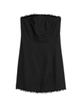 Linen Rich Bandeau Mini Dress