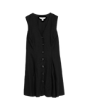 Linen Rich Godet Mini Dress