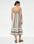 Pure Cotton Printed Textured Midaxi Beach Dress