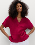 Pure Linen V-Neck Popover Top