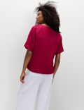 Pure Linen V-Neck Popover Top