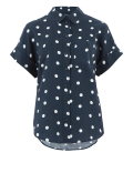 Pure Linen Polka Dot Shirt