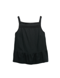 Linen Rich Square Neck Lace Insert Top