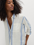 Pure Linen Striped Shirt