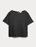 Linen Rich Relaxed T-Shirt