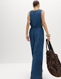Linen Rich Tie Detail Jumpsuit