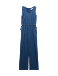 Linen Rich Tie Detail Jumpsuit