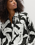 Pure Linen Printed Collared Shirt