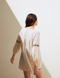 Pure Cotton Embroidered Mini Beach Dress