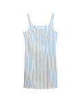 Linen Rich Striped Mini Shift Dress