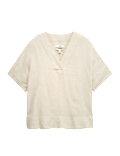 Pure Linen V-Neck Popover Top