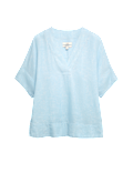 Pure Linen V-Neck Popover Top