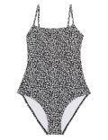 Animal Print Square Neck Swimsuit