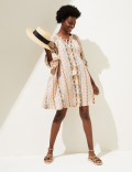 Cotton Blend Jacquard Beach Cover Up Kaftan
