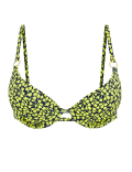 Mini Leaf Padded Wired Plunge Bikini Top