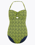 Printed Bandeau Swimsuit