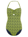 Printed Bandeau Swimsuit