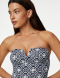 Tummy Control Printed V-Neck Swimsuit