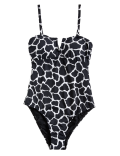 Tummy Control Printed V-Neck Swimsuit
