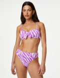 Printed High Waisted Bikini Bottoms