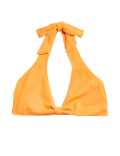 Textured Knot Front Bikini Top