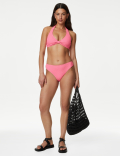 Textured High Leg Bikini Bottoms