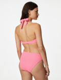 Textured High Leg Bikini Bottoms