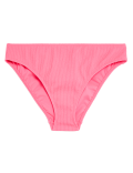 Textured High Leg Bikini Bottoms