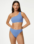 Textured One Shoulder Bikini Top