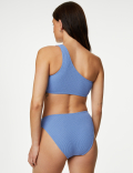 Textured One Shoulder Bikini Top