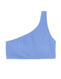 Textured One Shoulder Bikini Top