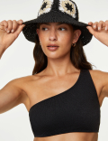 Textured One Shoulder Bikini Top