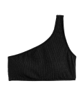 Textured One Shoulder Bikini Top
